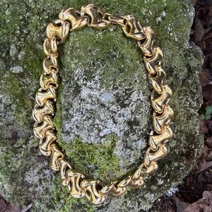 Chunky Gold Chain Necklace Retro MCM Link 16”